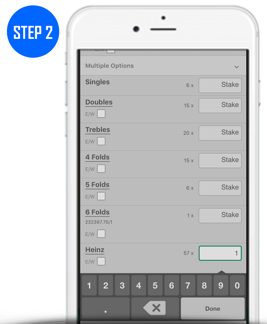 How To Place A Heinz Bet Step 2