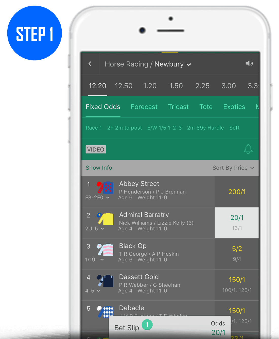 How To Place An Each Way Bet Step 1