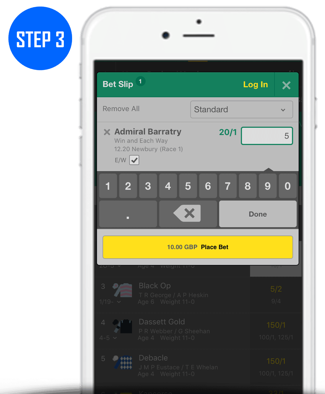 How To Place An Each Way Bet Step 3