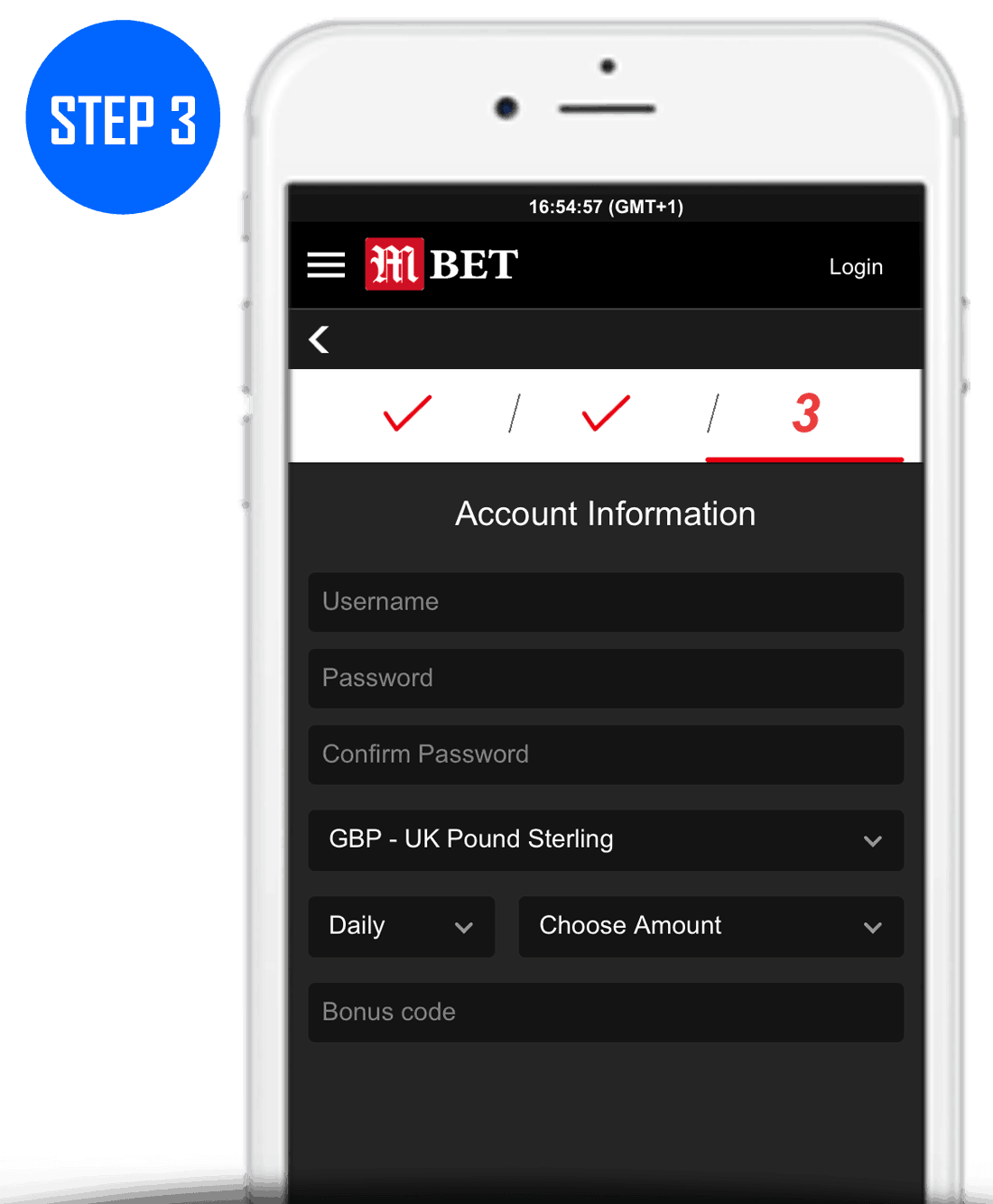 MansionBet Sign Up Process Step 3