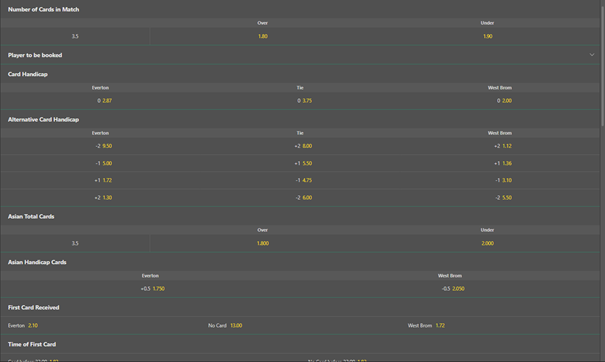 Bet365 Cards