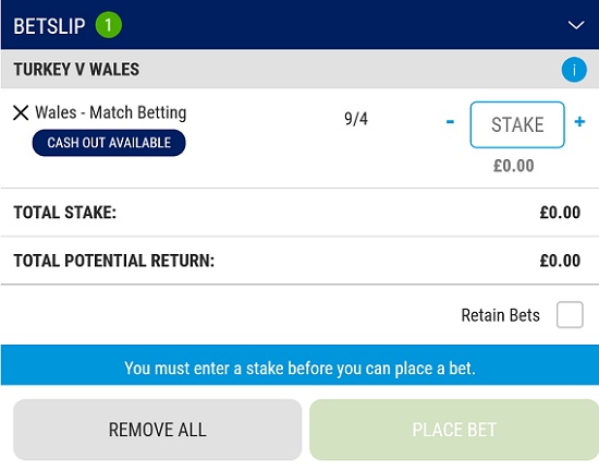BoyleSports Bet Slip