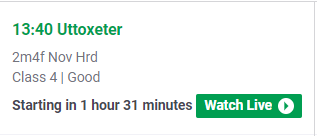 Watch Live Button at Paddy Power