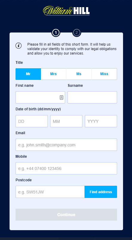 create an account