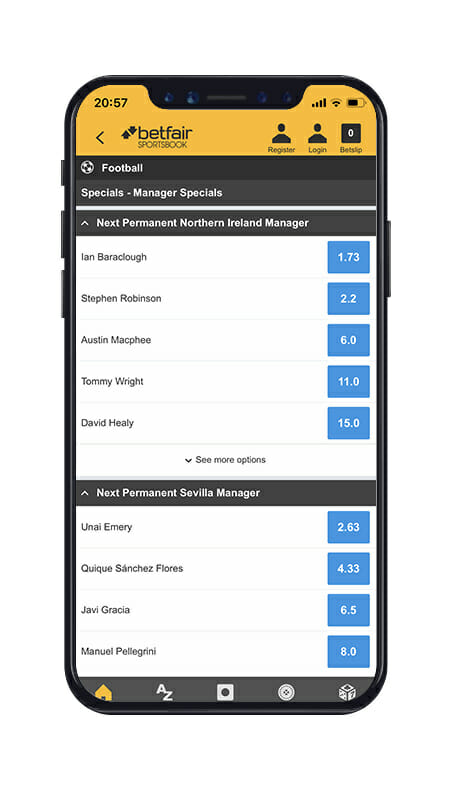 Betfair Soccer Market