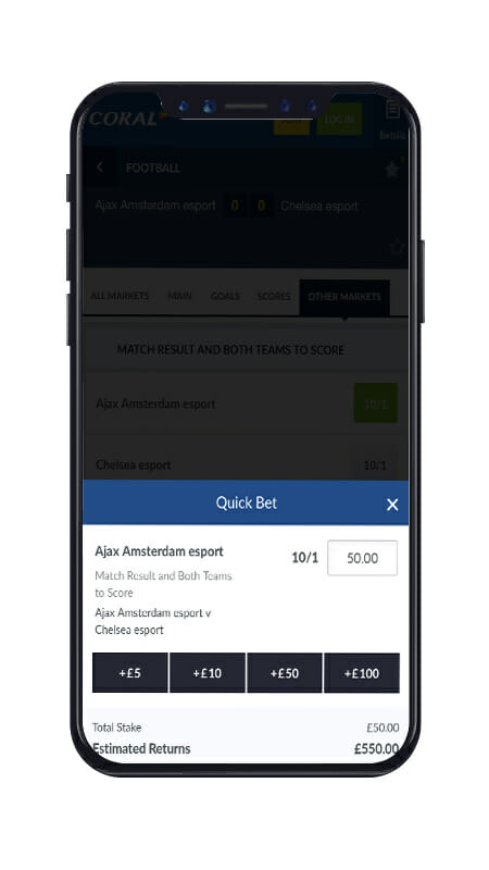 Coral Betting Slip