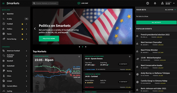 Smarkets Homepage