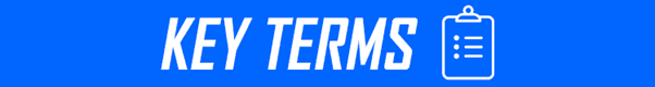 Key Terms on blue background