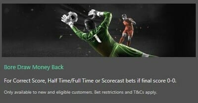 bet365 Bore Draw Money Back Offer