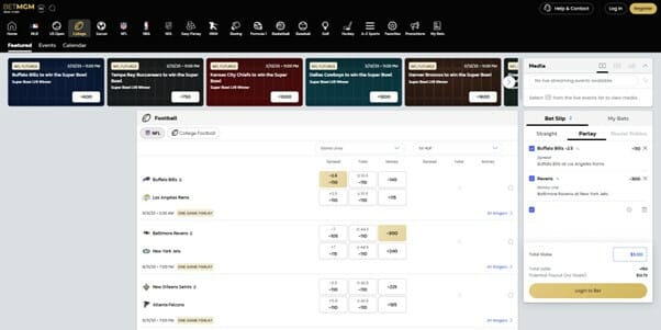 Betmgm football bets