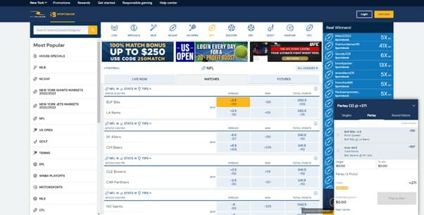 Betrivers football bets